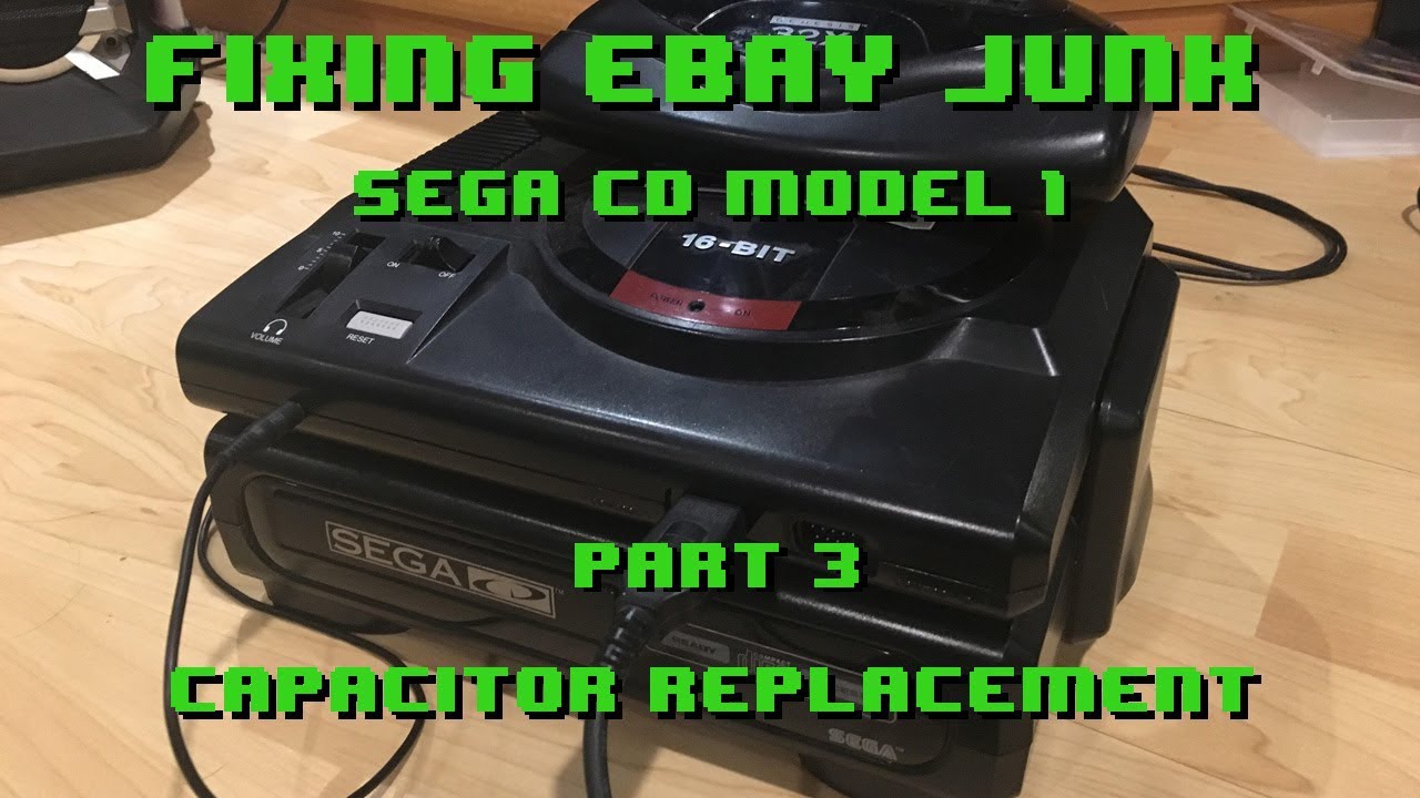Fixing eBay Junk - Sega CD Model 1 - Part 3 Capacitor Replacement
