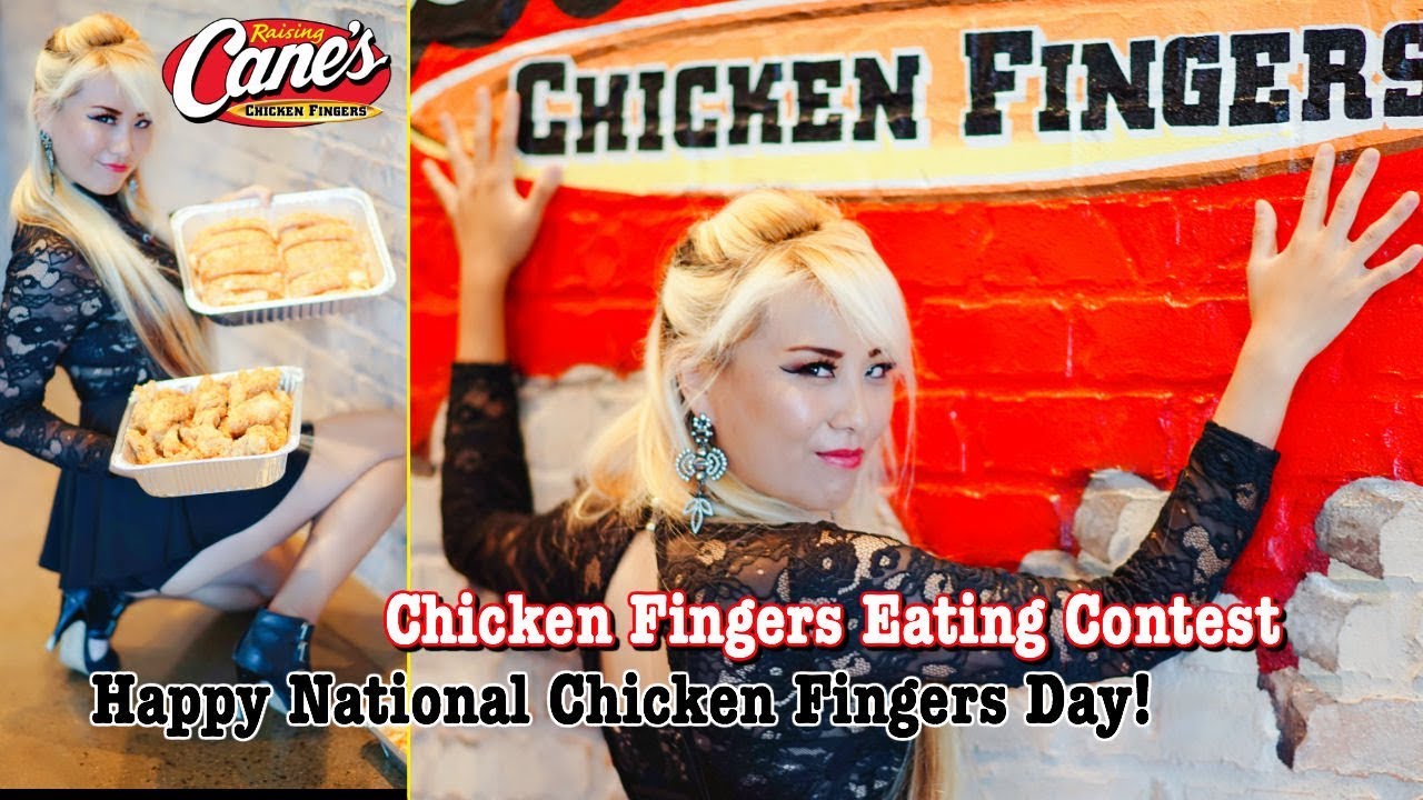 Raising Cane's 25PC Tailgate Eating Contest|RainaisCrazy vs Freakeating| National Chicken Finger Day