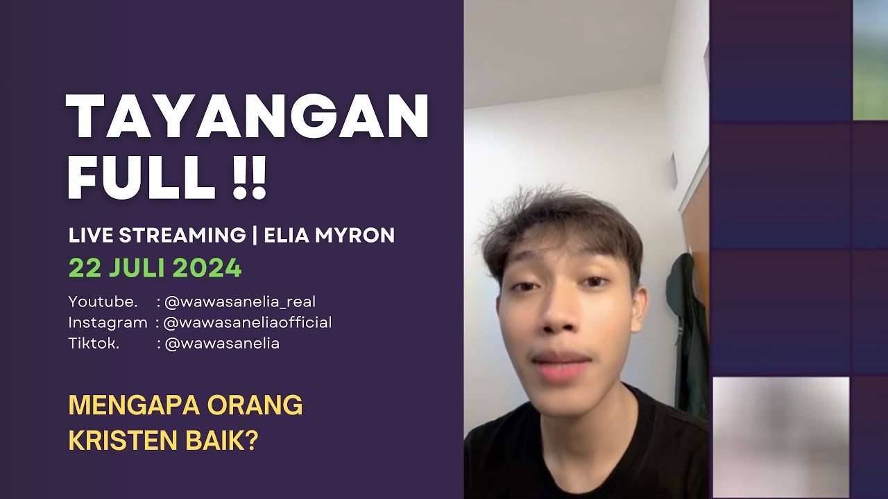 TAYANGAN FULL LIVE MALAM INI | MENGAPA KRISTEN DIANIAYA? ELIA MYRON