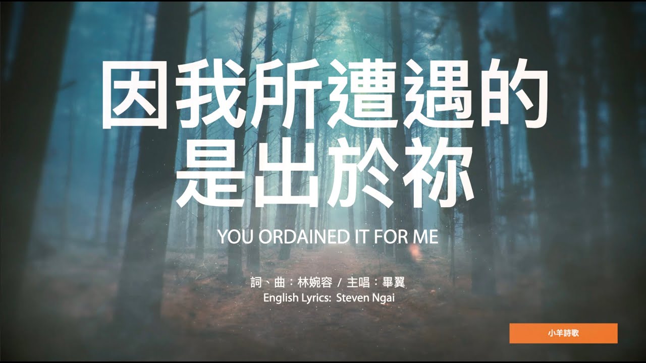【中英字幕】因我所遭遇的是出於祢 | C小調 | 小羊詩歌