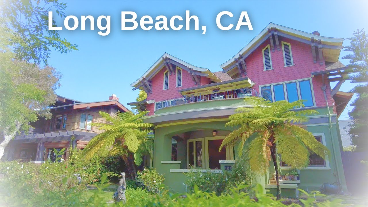 Peaceful Walk in LONG BEACH | Delightful Bluff Park Historic District | Walking in Los Angeles 4K