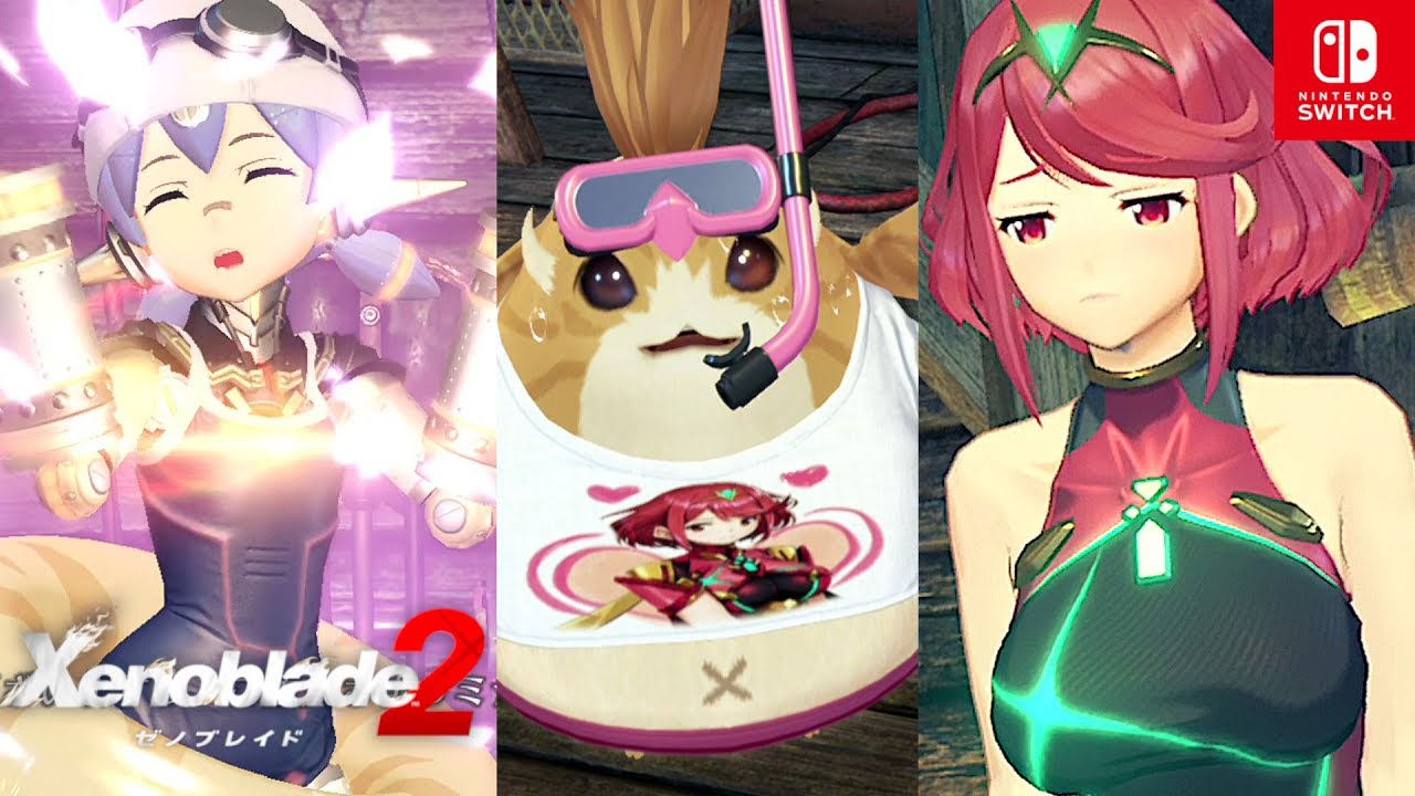 【ゼノブレイド2】ホムラ推しトラ＆スク水ハナとの出会い ※ネタバレあり【1080p】