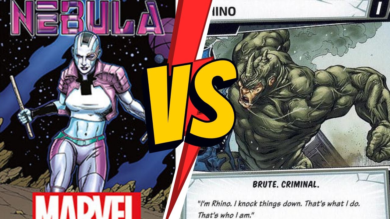 Marvel Champions Nebula (Angriff) vs. Rhino (Deck-Test) Lets Play/Game Play (DEUTSCH)