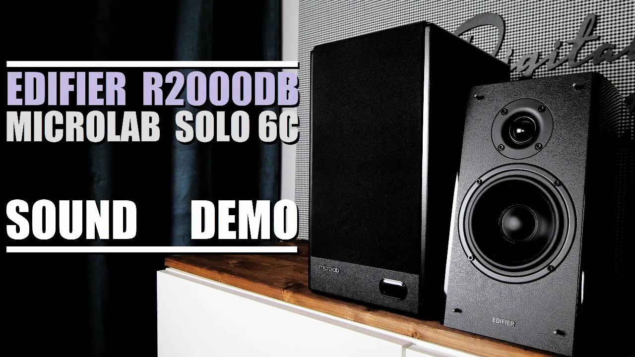 Microlab Solo 6C vs Edifier R2000DB  ||  Sound Demo w/ Bass Test