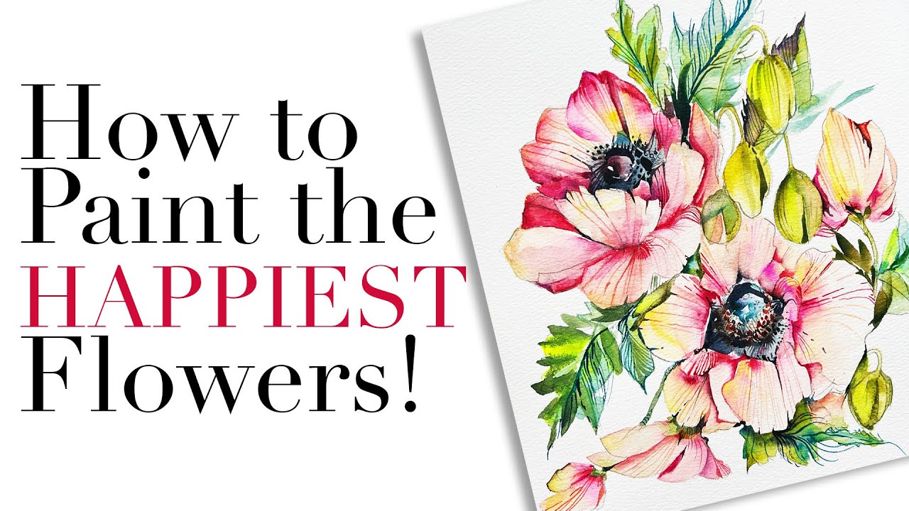 4 Steps to a Realistic-Ish Watercolor Poppy