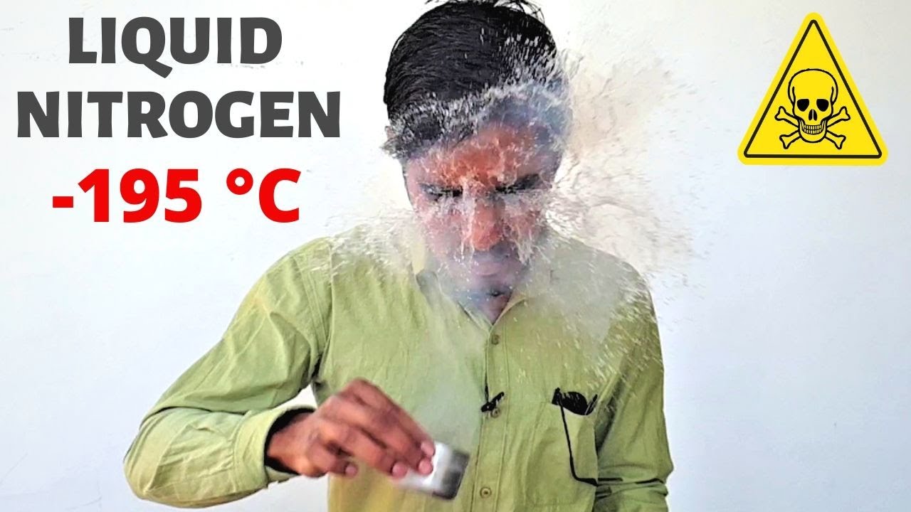 Liquid Nitrogen On My Face 🥶| तरल नाइट्रोजन को चेहरे पर डालने से क्या होगा ?