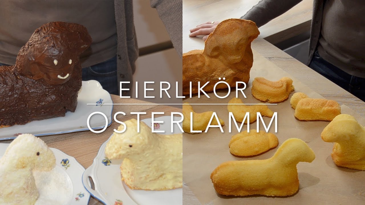 Osterlamm backen mit Dinkel- oder Weizenmehl | Eierlikör Osterlamm mit dreierlei Guß #Osterlamm