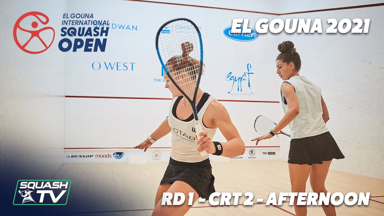 Live Squash: El Gouna 2021 - Rd 1 - Court 2 - Afternoon