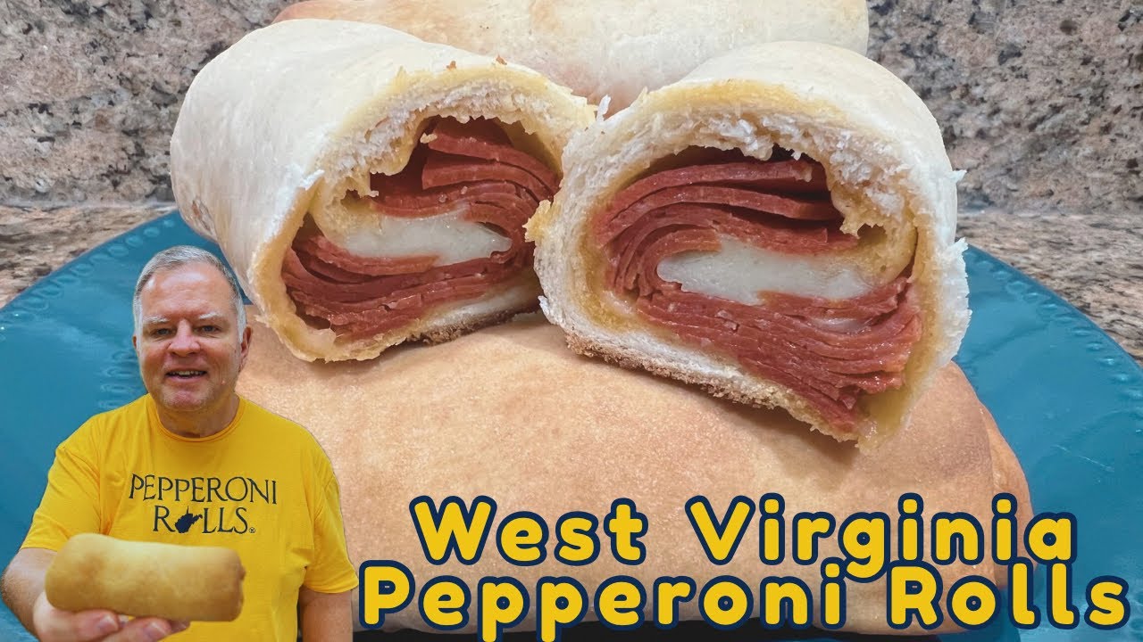 West Virginia Pepperoni Rolls - A Soft Baked Bread Roll Stuffed with Pepperoni and Cheese
