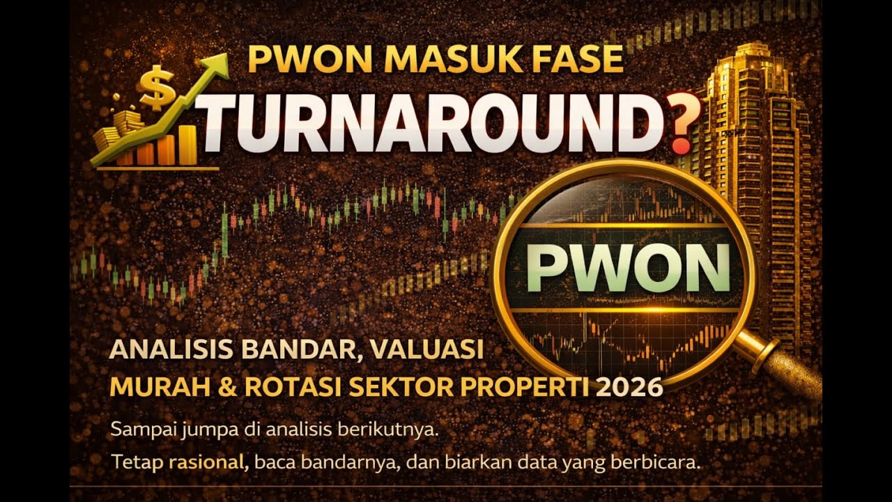 PWON Masuk Fase Turnaround Analisis Bandar, Valuasi Murah & Rotasi Sektor Properti 2026