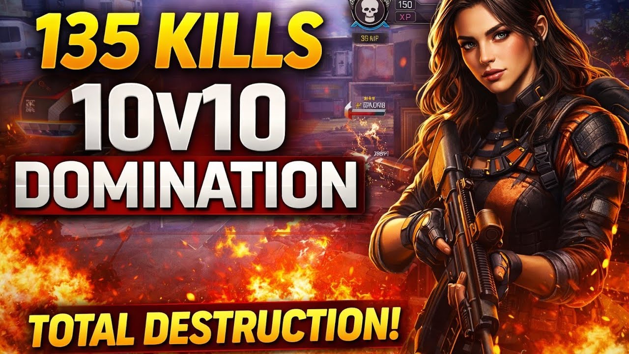 135 KILLS 😈 10v10 DOMINATION MASSACRE | Unstoppable Gaming Girl