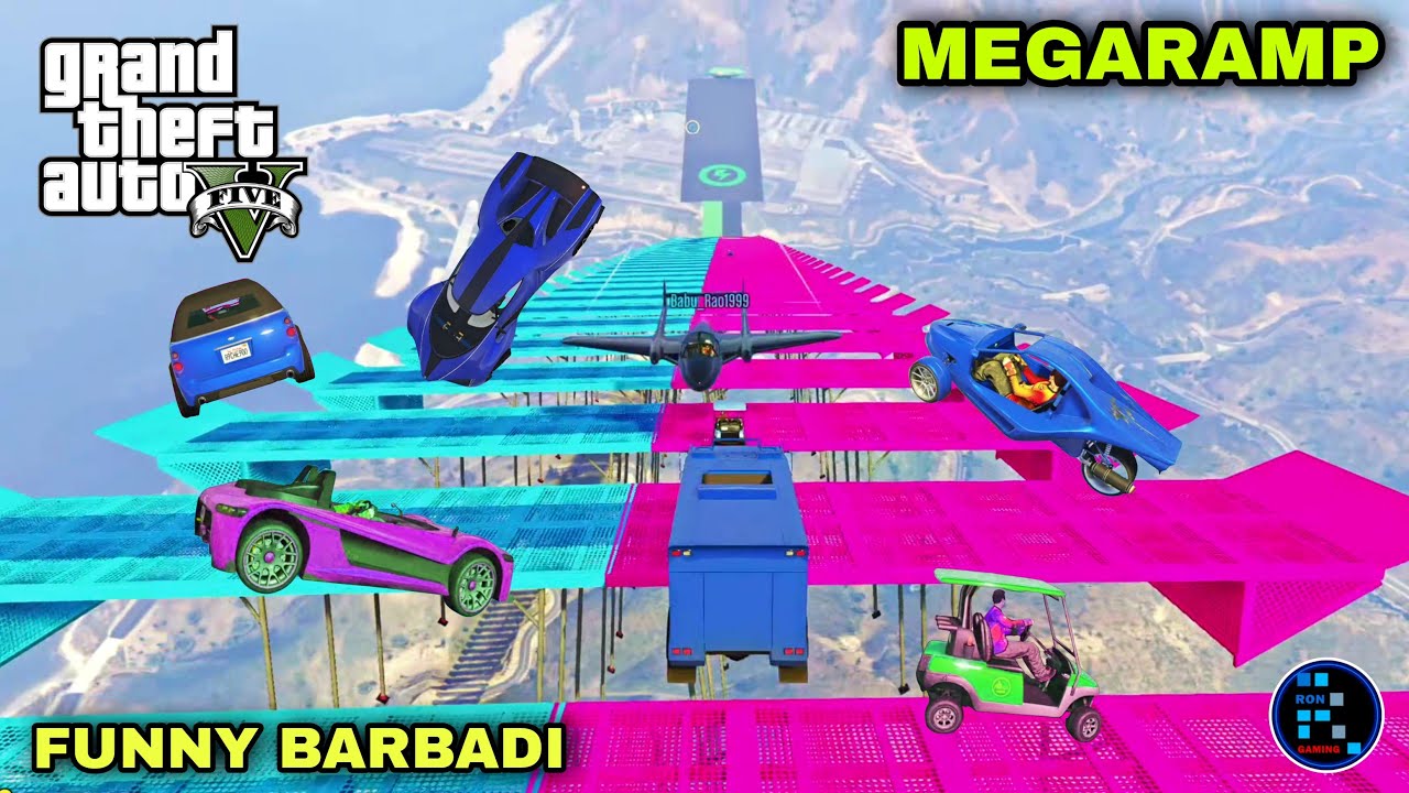 [Hindi] GTA V | MEGARAMP FULL FUNNY BARBADI IS BACK
