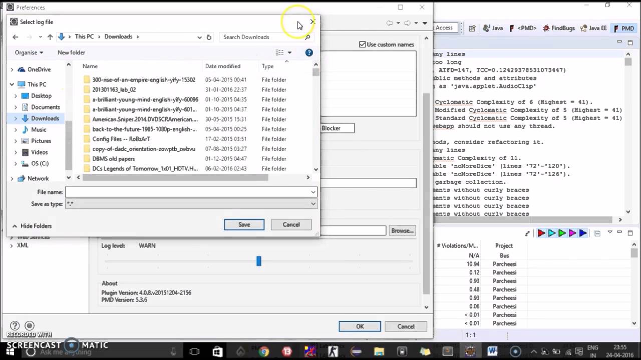 PMD Tool Demonstration - Eclipse Plugin