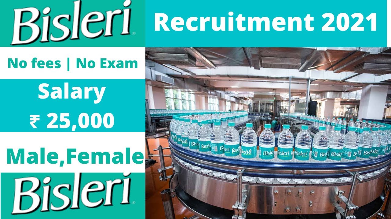 Bisleri company job 2021 | Private company job | Bisleri job recruitment | New job recruitment 2021