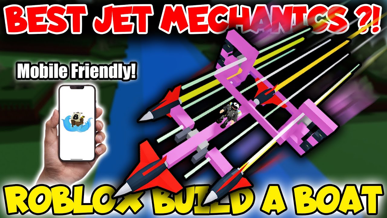 Tutorial! Mobile Friendly Jet Mechanics! Roblox Build a Boat for Treasure Makes your Airplane Stable