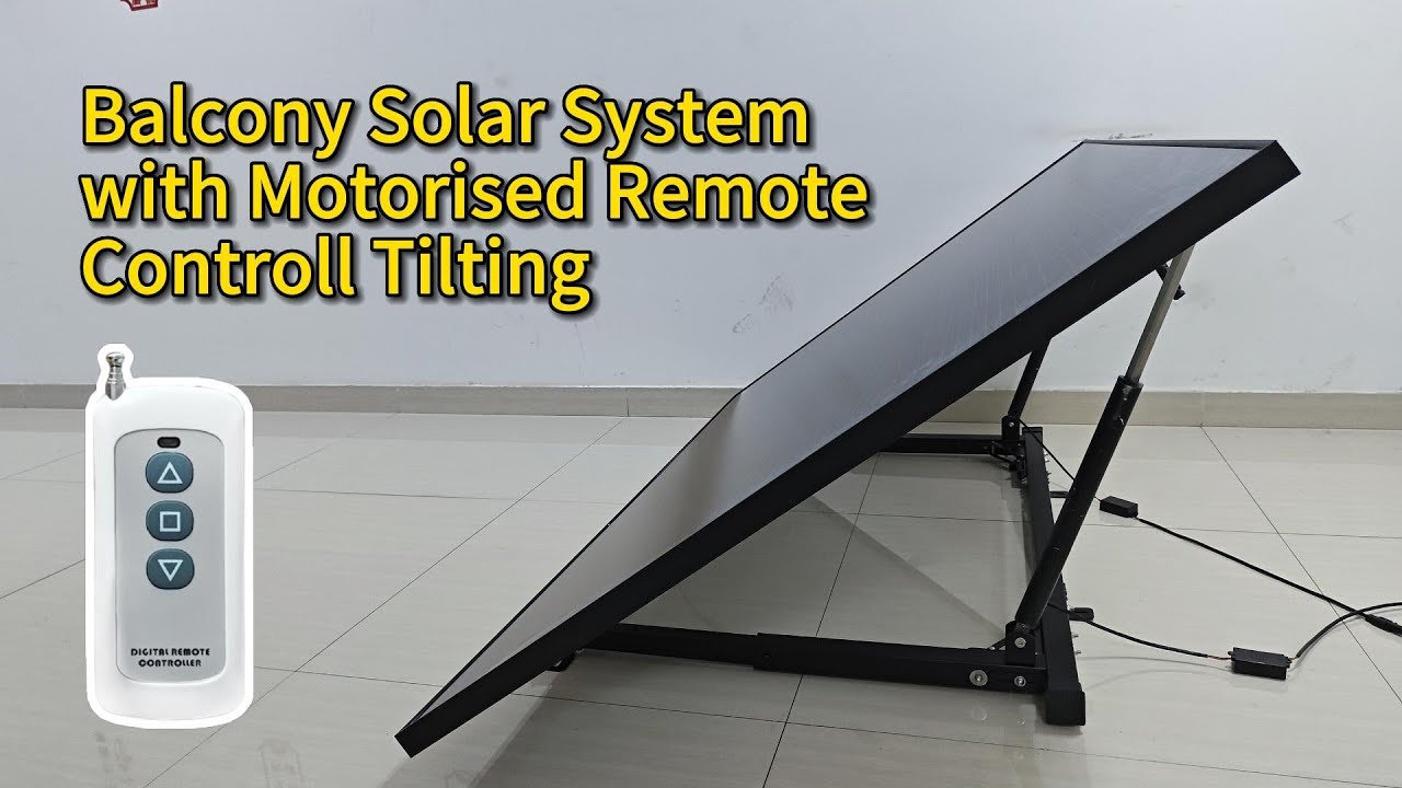 Balcony Solar System with Motorised Remote Controll Tilting and Linear Actuator