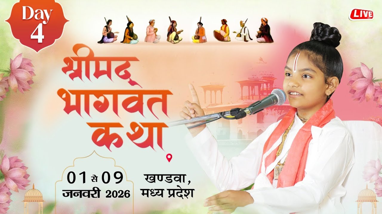LIVE !! Day-4 || Shrimad Bhagwat Katha || Baal Vyas Vishnupriya Avi ji !! KHANDWA ( M.P )