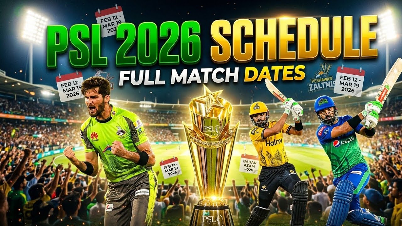 PSL 2026 Full Schedule | All Matches Dates Timings & Vanues | Pakistan Super League 2026