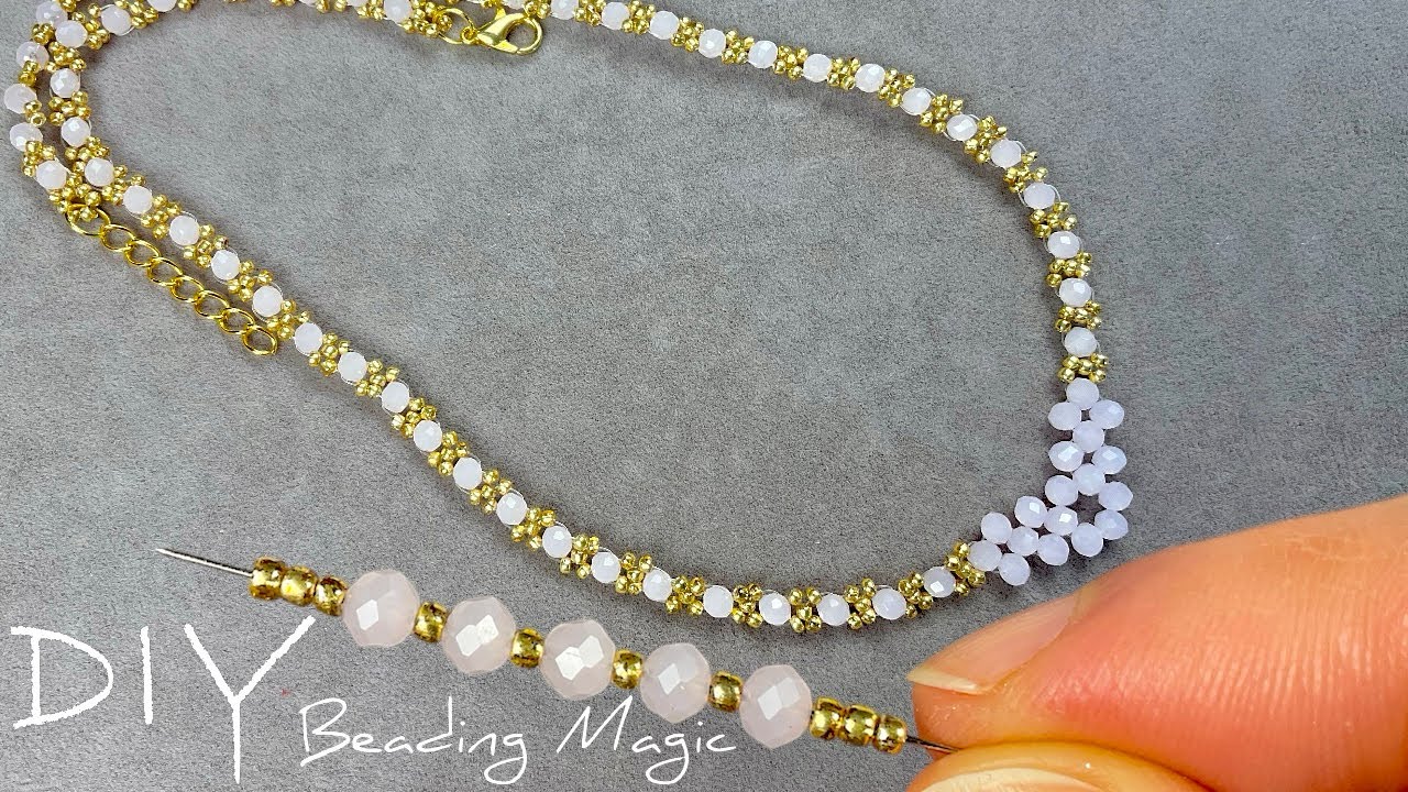 ПРОСТОЕ изготовление ожерелья из бисера: Как создавать украшения из бисера и кристаллов