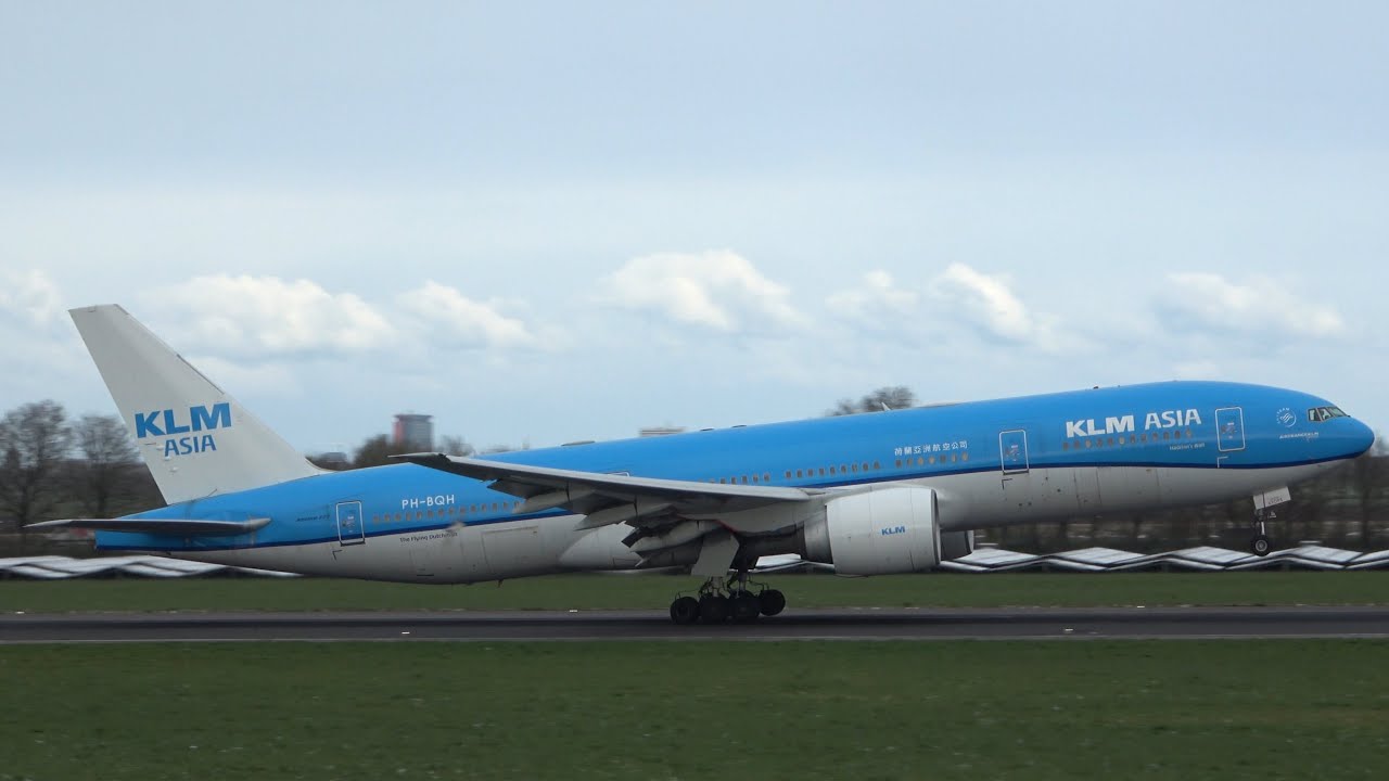 Heavy Diversions! KLM B777 & B787 Take Off Rotterdam Airport