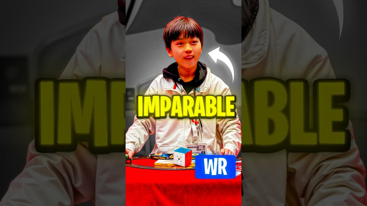 Yiheng Wang es IMPARABLE 😱 #rubik #rubikscube #cubos #cuborubik #speedcubing #record