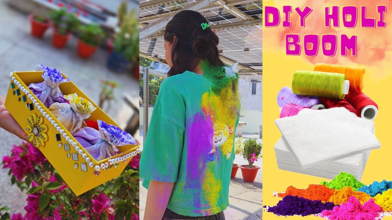 Holi craft || The BEST Diy Holi Colour Boom Ever || craftboat