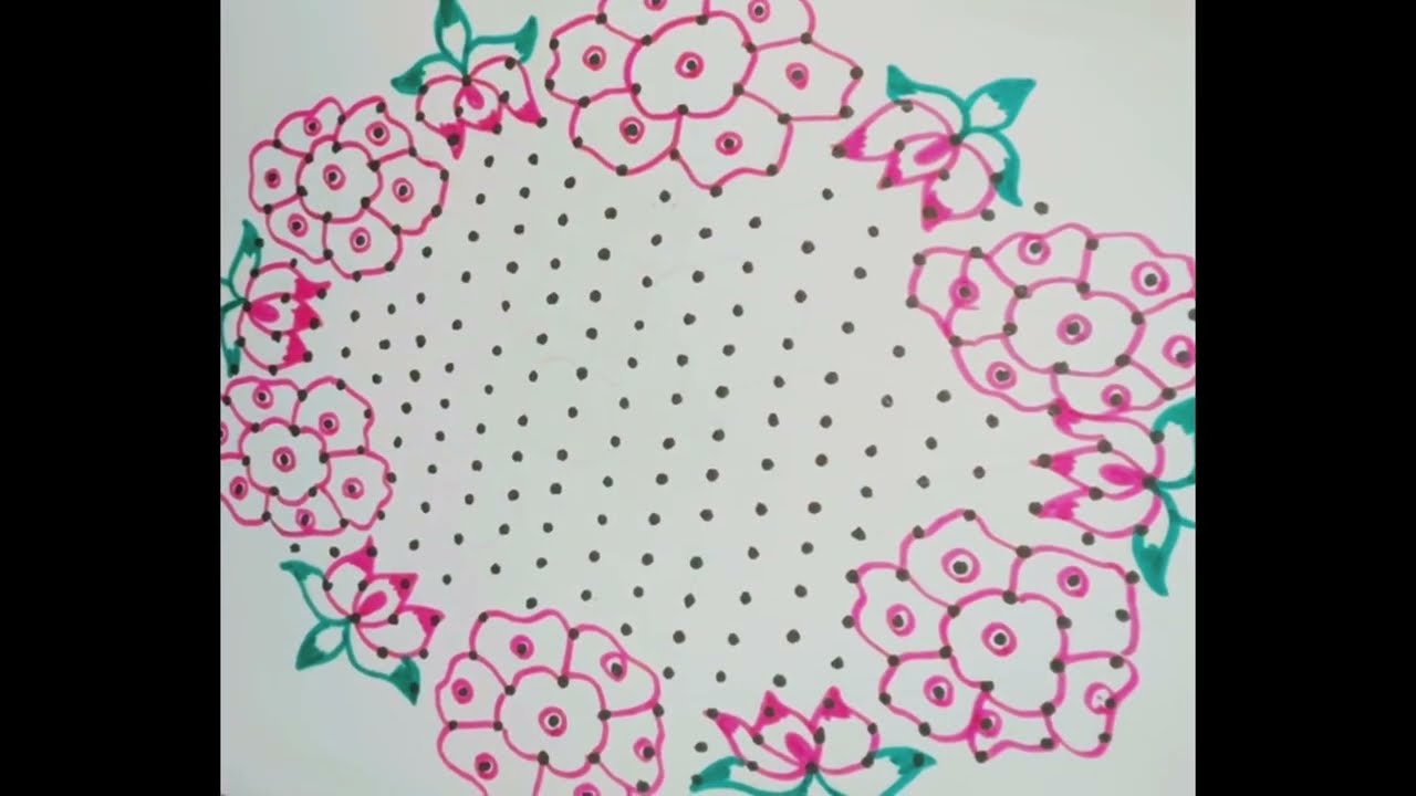 Simple big rangoli design 🌺🌺 Easy kolam design 🪷 Kamala muggu 