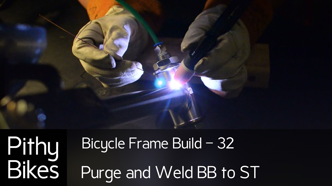 Bicycle Frame Build 32 - Argon Purge and Tig Weld Bottom Bracket to Seat Tube