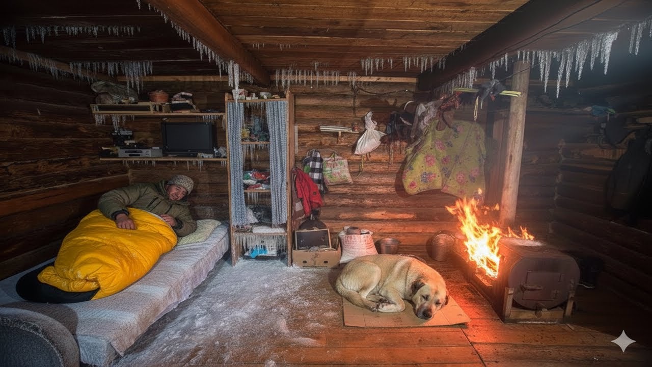 Trapped ALONE in a -48°C Blizzard ❄️ 3 Days at the Cabin with My Dog