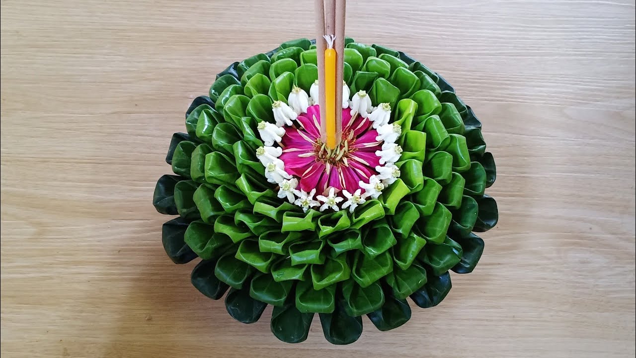 กระทงใบตอง how to make krathong banana leaf #ลอยกระทง
