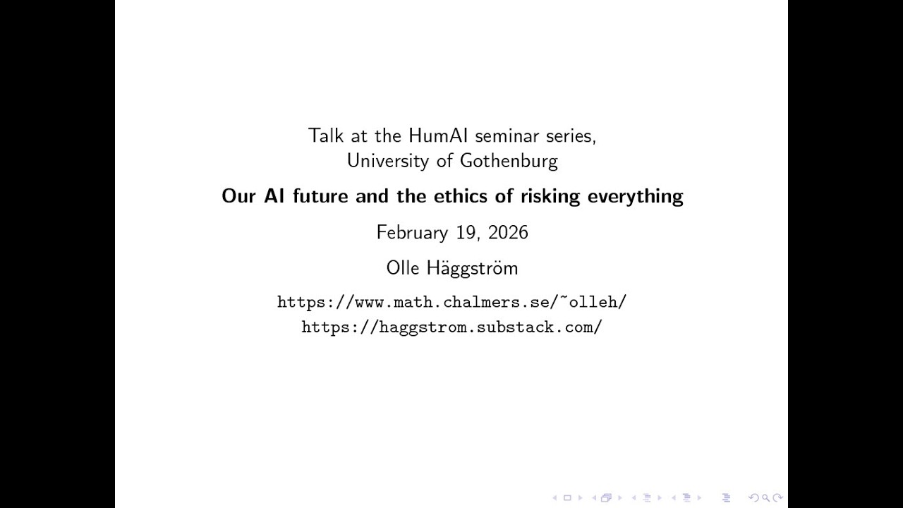 Our AI future and the ethics of risking everything