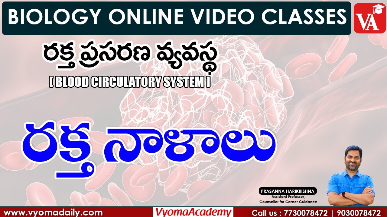 రక్త నాళాలు | Blood Circulatory System | Biology Class | Prasanna Harikrishna | VYOMA ACADEMY