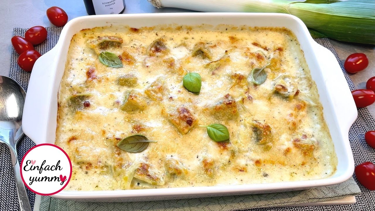 Maultaschen Auflauf 😋 herzhaft & einfach 👍🏻 Thermomix® TM6