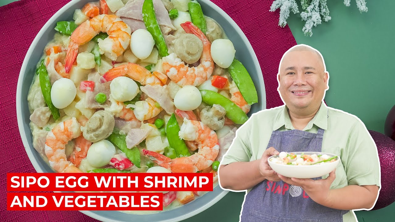 Sipo Egg with Shrimps and Vegetables Recipe