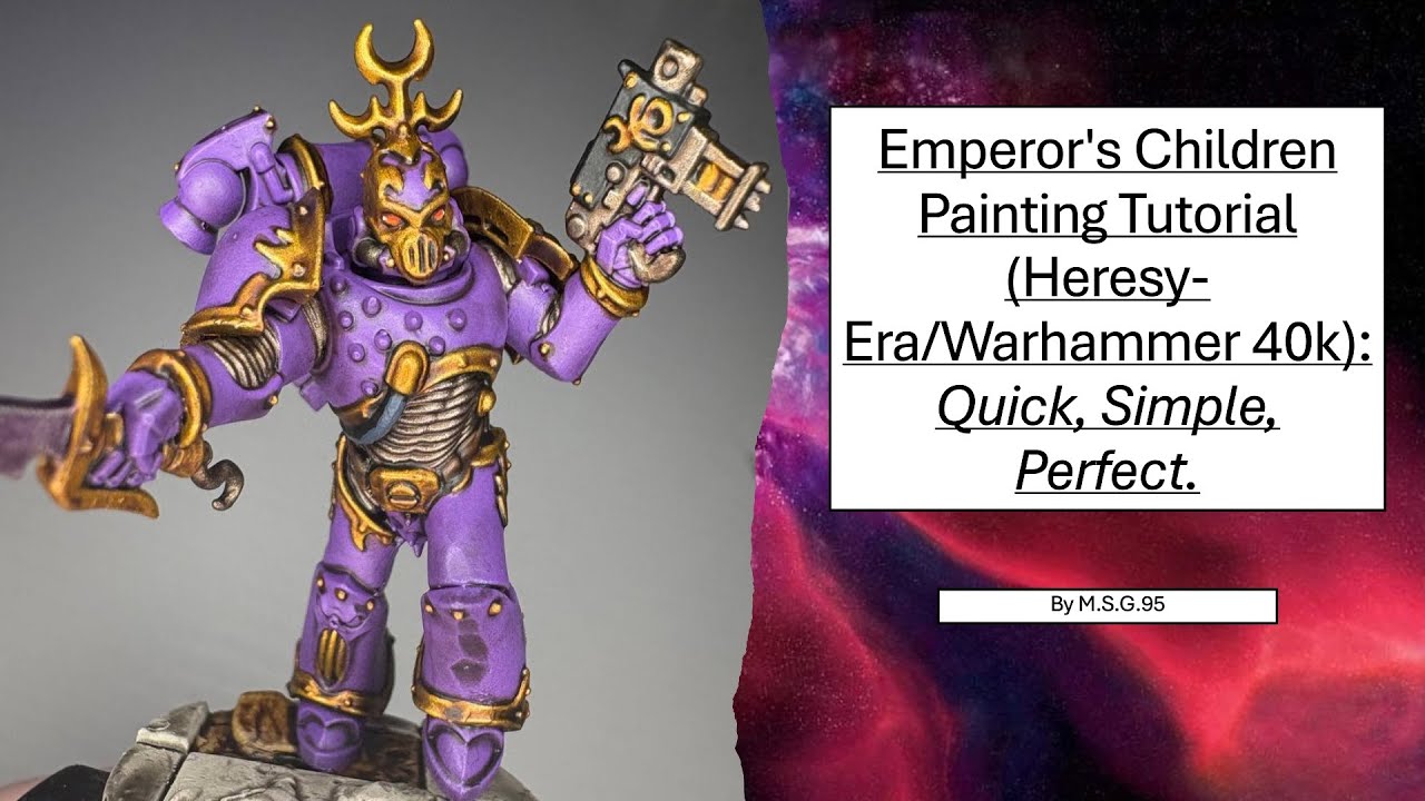 Emperor's Children Painting Tutorial (Heresy-Era/Warhammer 40k): Quick, Simple, Perfect.