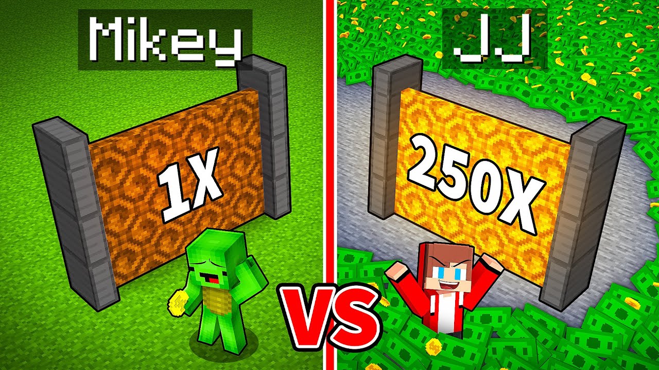 JJ and Mikey: MONEY MULTIPLICATOR Battle in Minecraft - Maizen