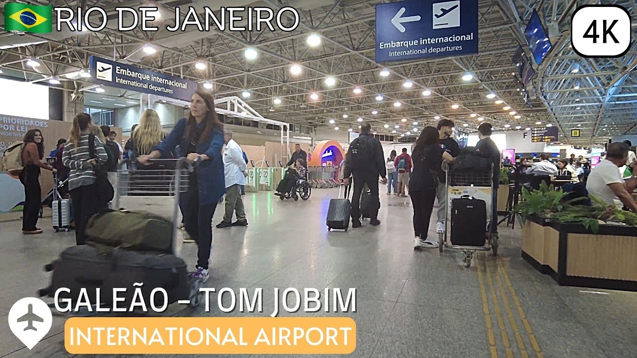 🇧🇷 Walking GALE&Atilde;O - TOM JOBIM International Airport ✈️Departures/Partidas | Rio de Janeiro【 4K 】 ⁶⁰