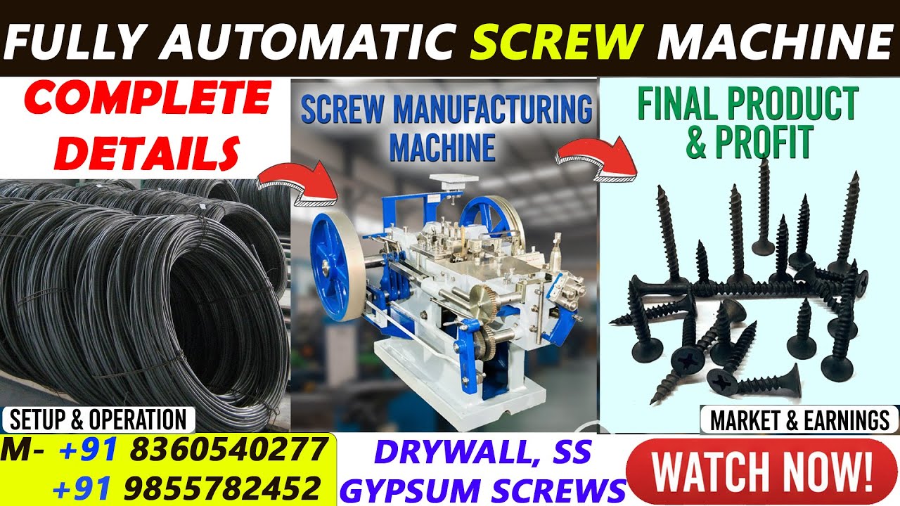 Fully Automatic Screw Making Machine, High Speed Screw Making Machine, Drywall Screw, Gypsum Screw