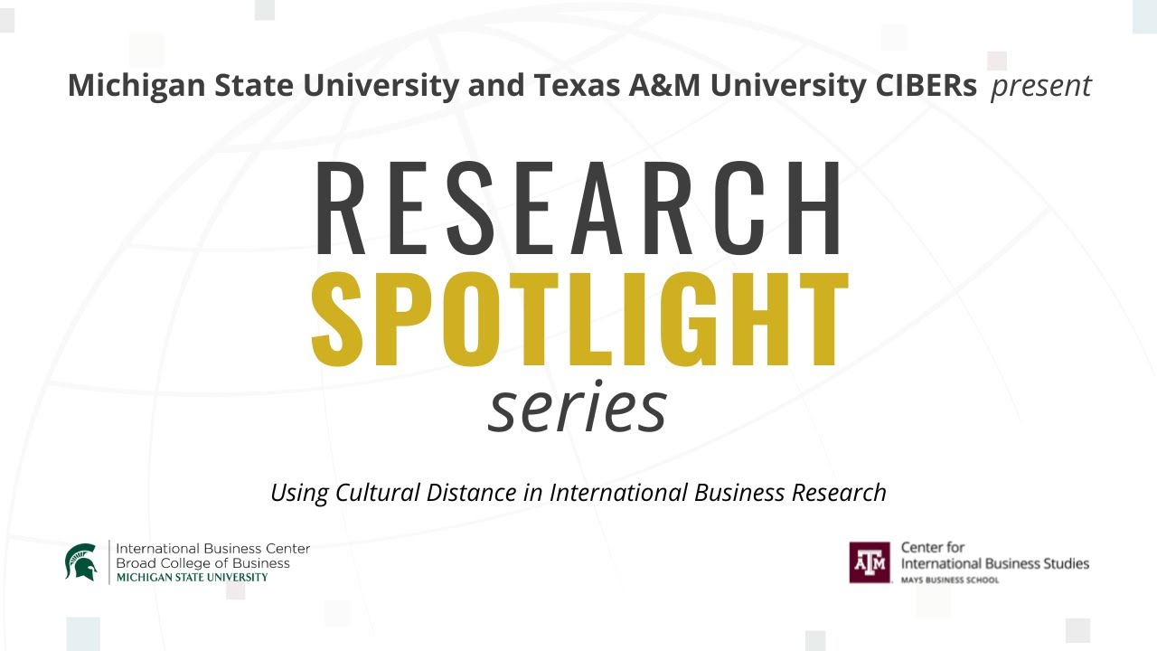 Using Cultural Distance in International Business Research