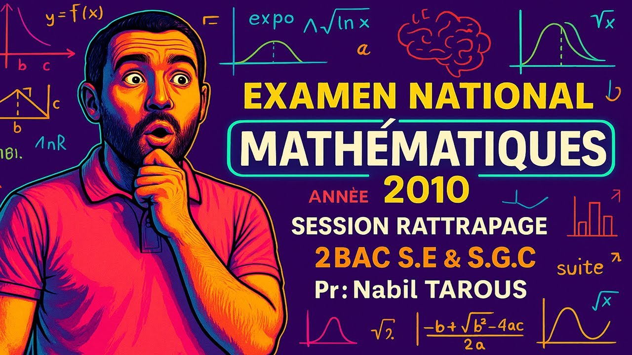 📘 Examen National Maths 2010 ✅ Corrigé Complet 2BAC S.E & S.G.C | Session Rattrapage 📊📐