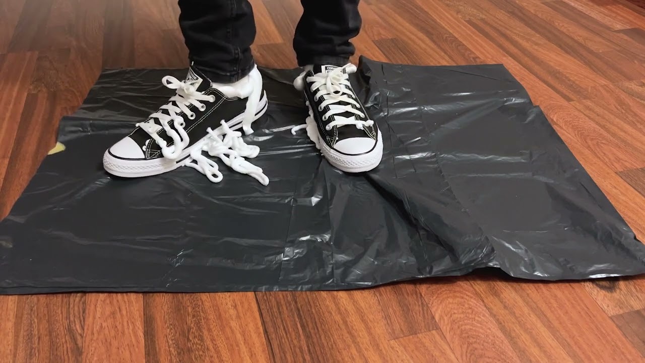 76. Shaving Foam in my Converse
