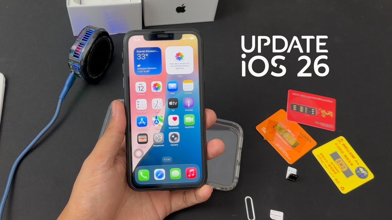 Nekat Update iOS 26 di iPhone 11 Sim Lock Sim Sticker