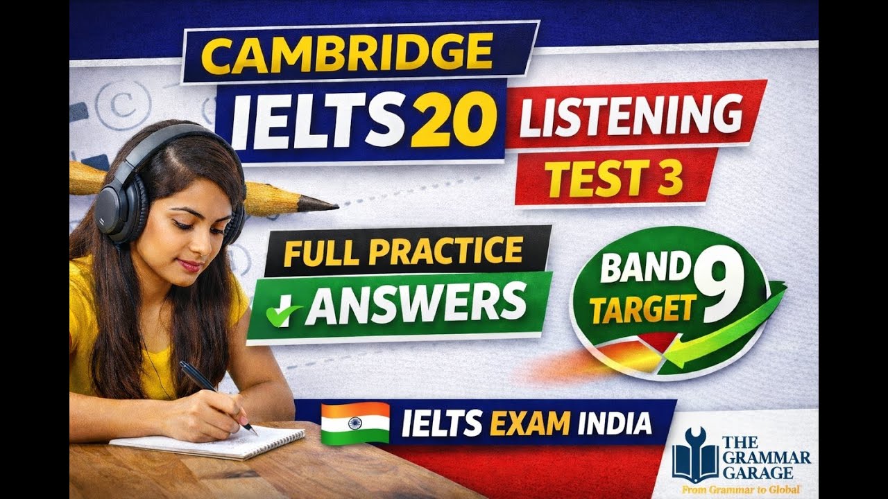 Cambridge IELTS 20 Listening Test 3 | With Answers | IELTS Listening Practice