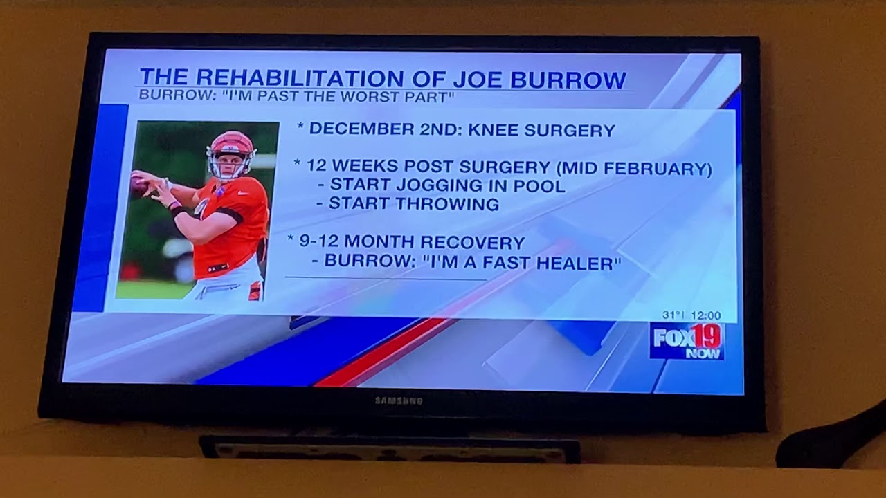 Rehabilitation of Joe Burrow ...