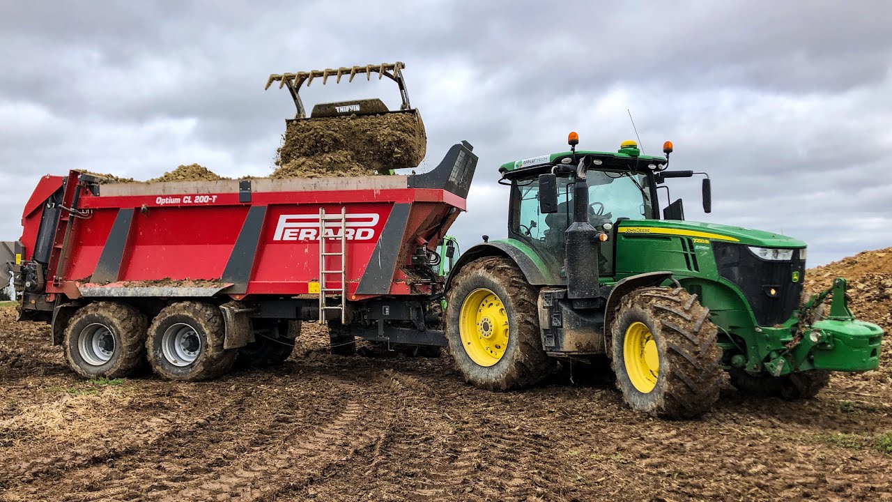 &Eacute;pandage 2020 : John Deere 7250R & &Eacute;pandeur Perard ! (Efflu'Tech)