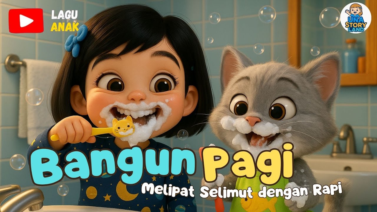 Lagu Anak Bangun Pagi 🎵| Lagu Edukatif PAUD TK | Animasi Una & Keluarga