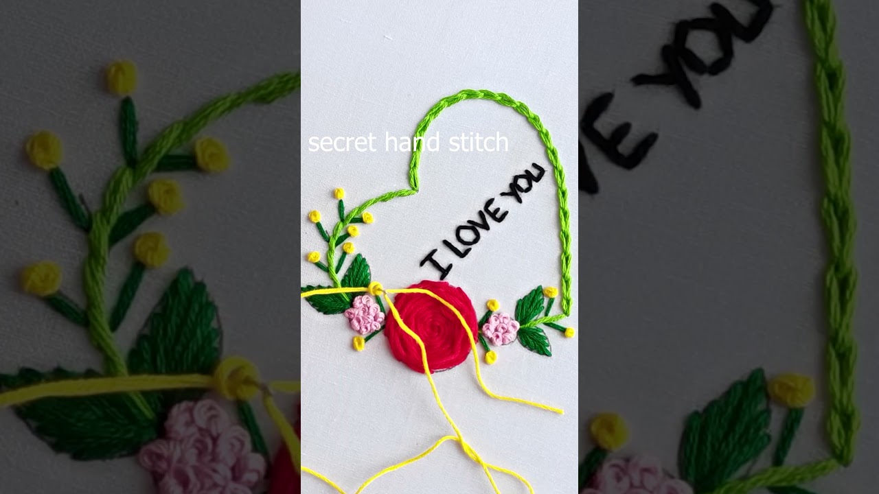 Beautiful love embroidery #shortvideo #embroiderydesigns #trending