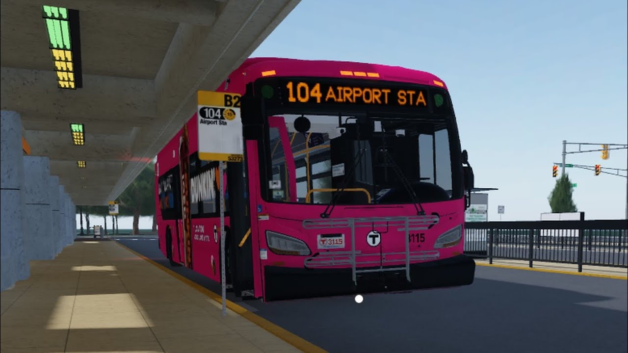 Roblox | Boston Bus Simulator | Route 104 Airport STA | New Flyer XDE40 2020