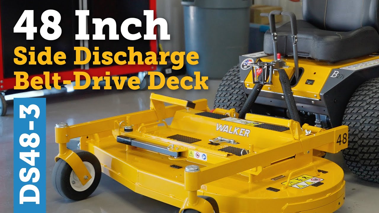 Walker 48 Inch Belt Drive, Side Discharge Deck Overview
