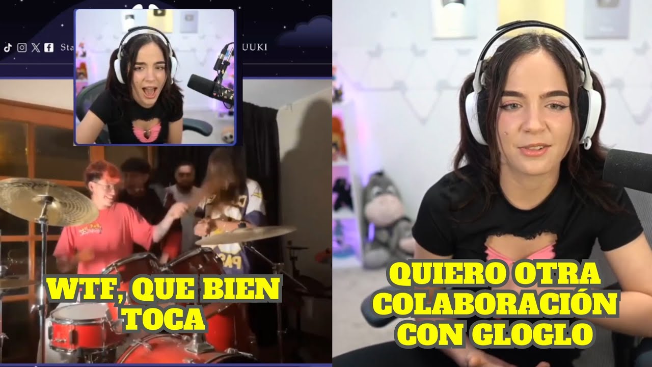 STARYUUKI REACCIONA A GLOGLO TOCANDO BATERIA + QUIERE TENER OTRA COLABORACIÓN CON ÉL